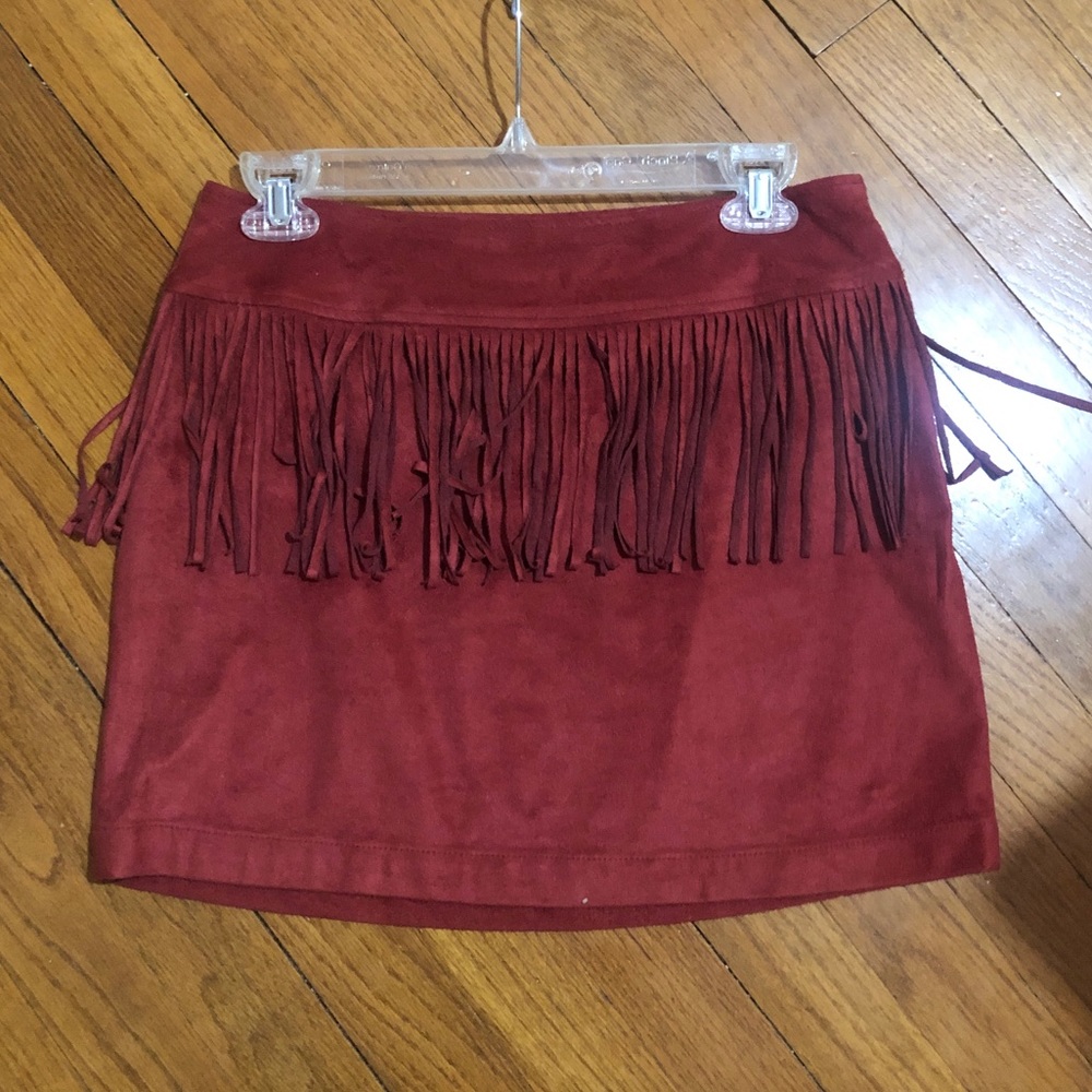 Suede miniskirt from express